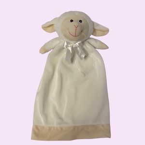 Plush Lamb Security Blanket Lovey White Cream 21” long